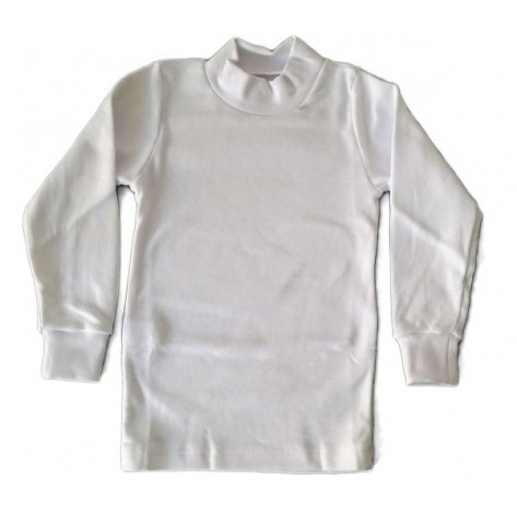 Camiseta semicisne manga larga blanca