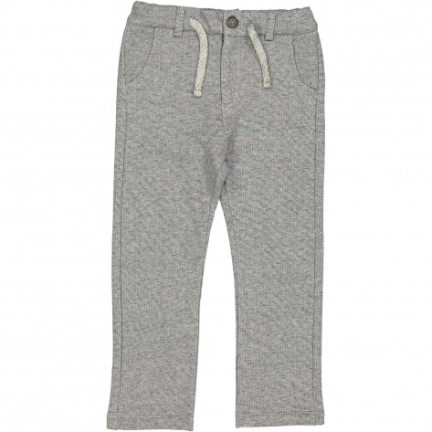 Pantalón jaspeado gris algodón