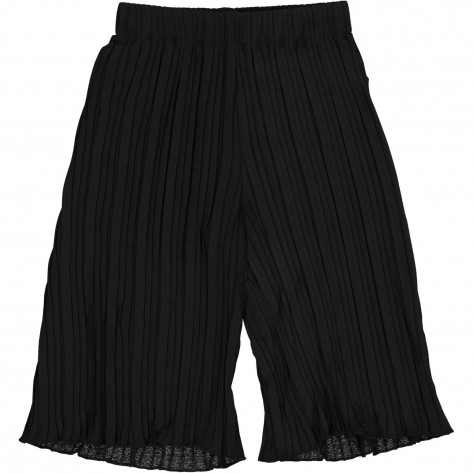 Pantalón culotte plisado negro