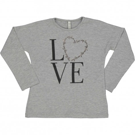 Camiseta love gris