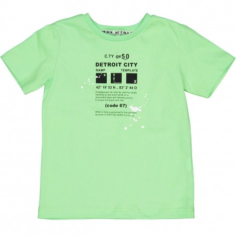 Camiseta destroit verde fluor