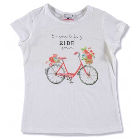 Camiseta blanca bici "sorrento"