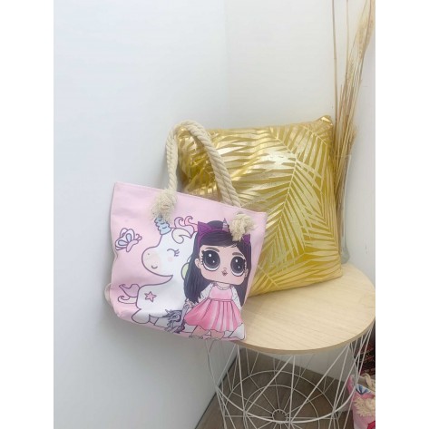 Bolso muñeca unicornio + monedero rosa