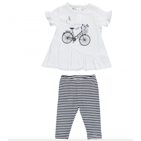 Conjunto camiseta + leggins bici marino