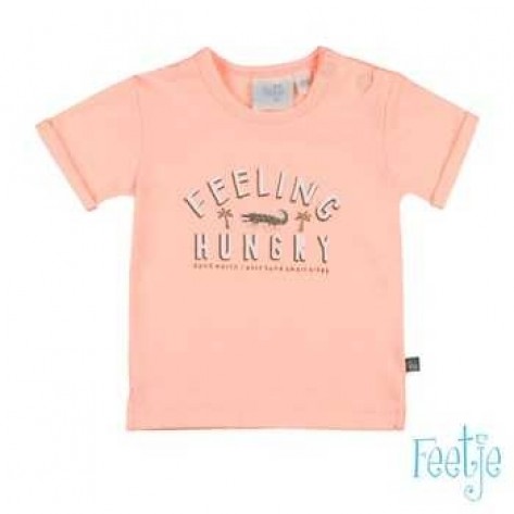 Camiseta feeling hungry coral