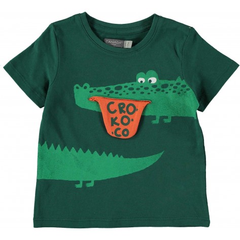Camiseta cocodrilo verde