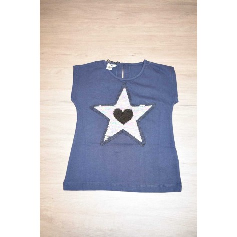 Camiseta marino lentejuelas estrella