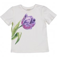 Camiseta flor lila