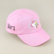 Gorra junior unicornio rosa personalizada