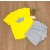 Conjunto camiseta barco amarilla y bombacho rayas