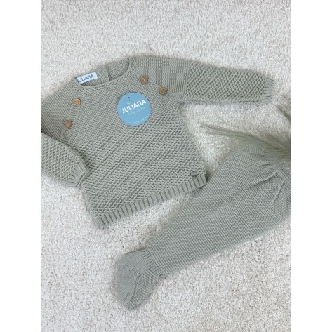 Conjunto dos piezas recogidas beige