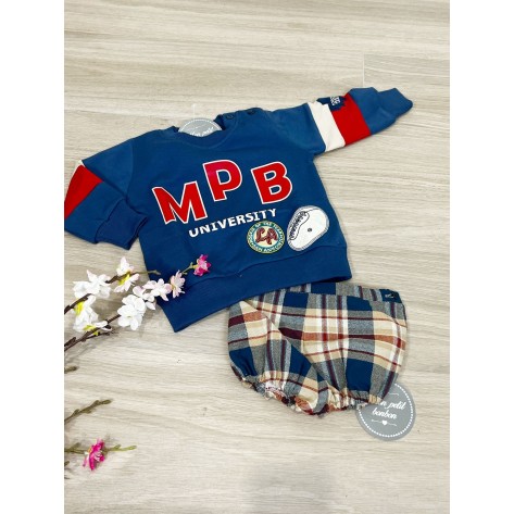 Conjunto niño sudadera university + bombacho