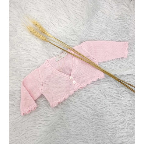 Chaqueta corta ondas rosa fuerte