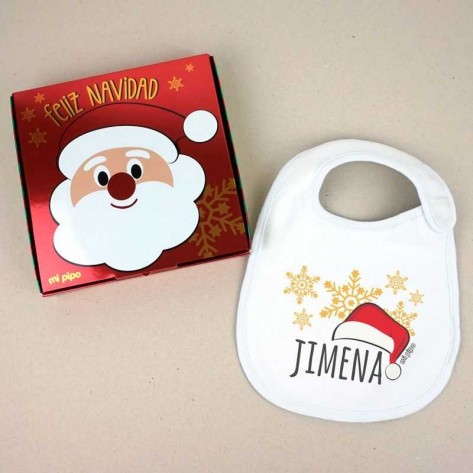 Babero personalizado gorro papá noel