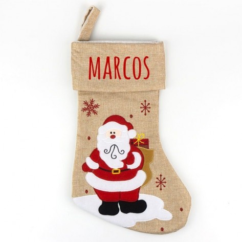 Calcetin premiun yute navidad