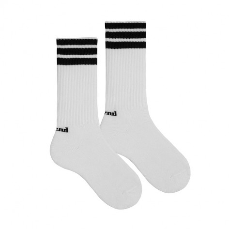 Calcetines sport listas horizontales blanco