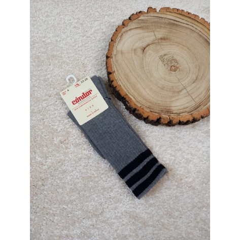 Calcetines sport listas gris