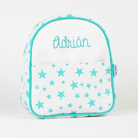 Mochila estrellas menta