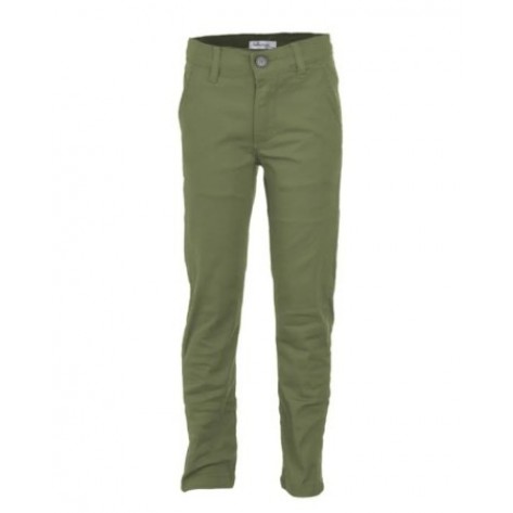 Green long twill trousers