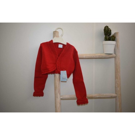 Bolero rojo terminación curva