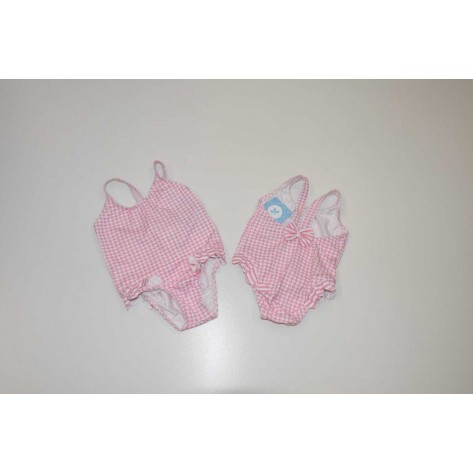 Bañador cuadros rosa