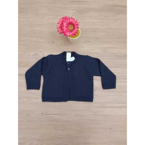 Chaqueta larga dos botones marino