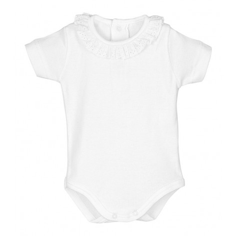 Body cuello puntilla M/C Blanco