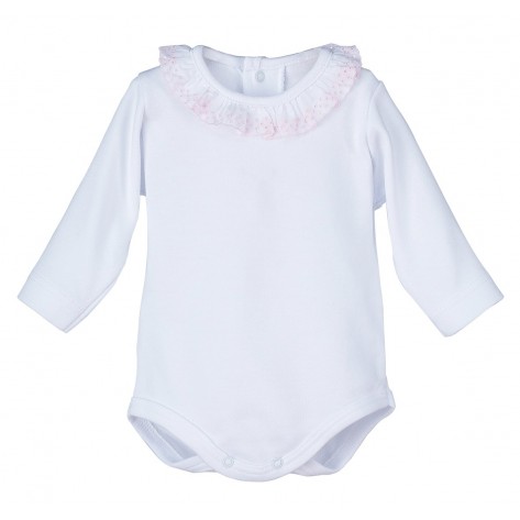Body cuello puntilla M/L rosa