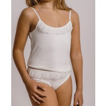 Conjunto comunión niña tul blanco