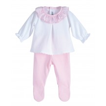 Conjunto polaina bering rosa
