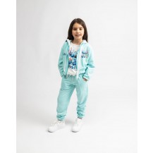 Chándal stitch tres piezas verde agua