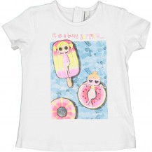 Camiseta blanca helados