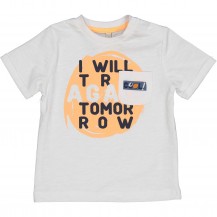 Camiseta tomor blanca y coral
