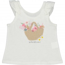 Camiseta cesta rafia