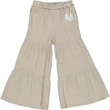 Pantalón largo ancho beige