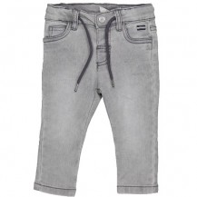Denim gris desgastado cordones