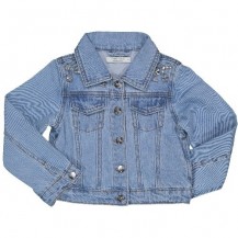 Cazadora denim clara strass