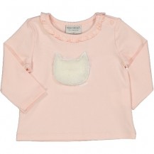 Camiseta gato rosa