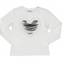 Camiseta corazón lentejuelas