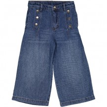 Pantalón denim culotte azul