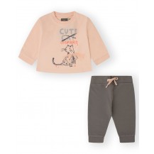 Conjunto loving rosa y gris