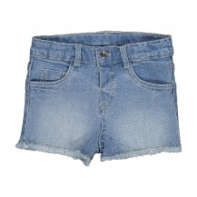 Short denim desgastado flecos