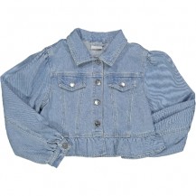 Cazadora denim medio abullonada