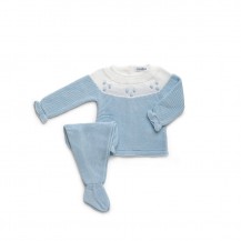 Conjunto polaina canesu bodoques celeste 