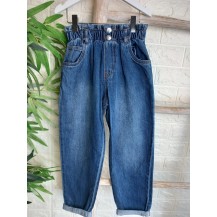 Pantalón trybeyond cintura gomas botón brillante