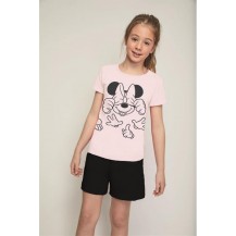 Pijama mini rosa manga corta