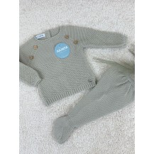 Conjunto dos piezas recogidas beige