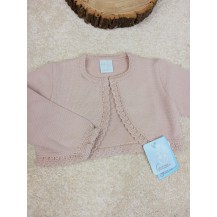 Chaqueta punto granlei rosa puntilla