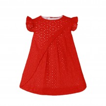 Vestido bebé rojo brocado