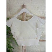 Top blanco volantes 